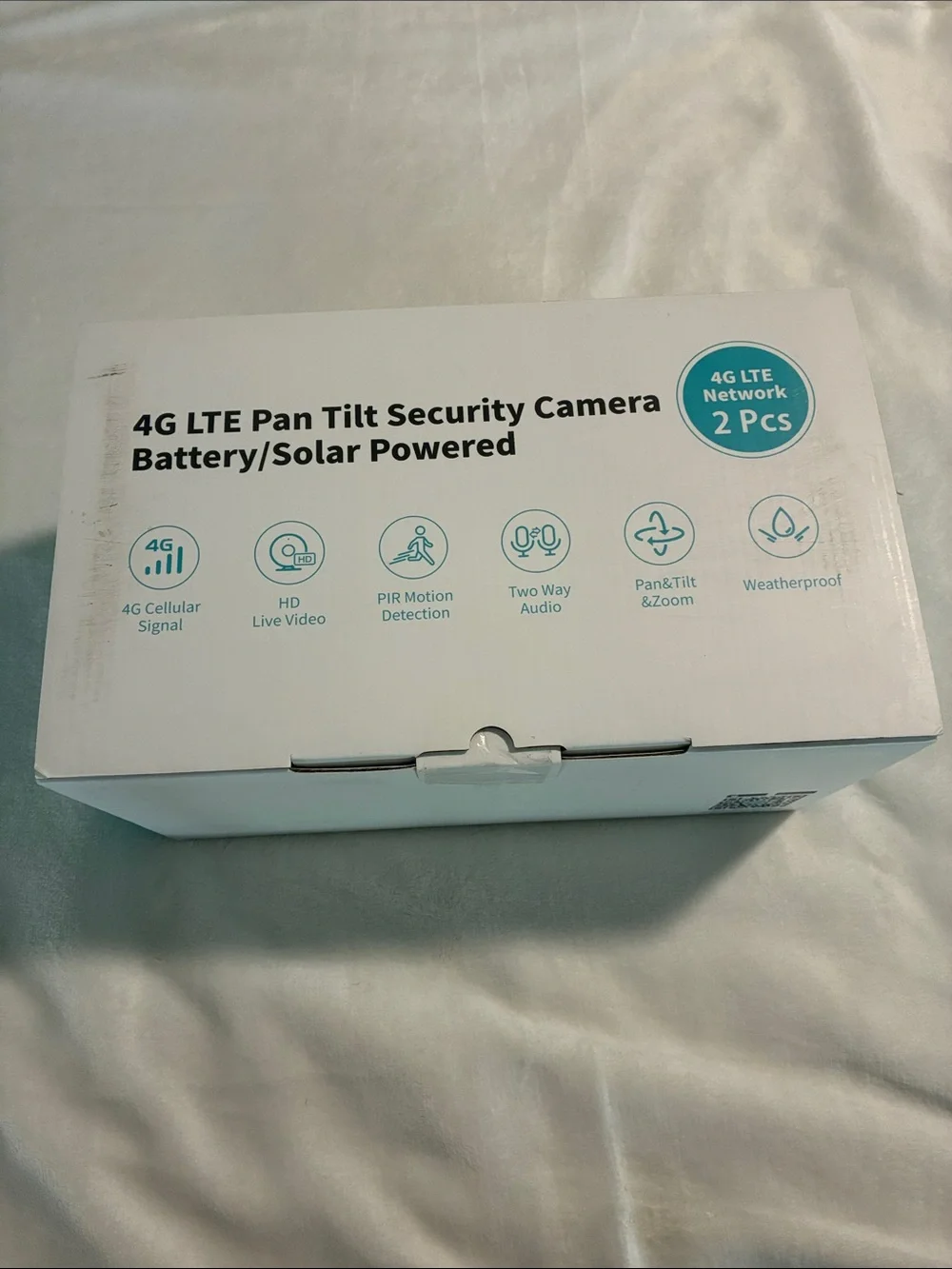 4G LTE Pan Tilt Security Camera - White Box (2 pcs)